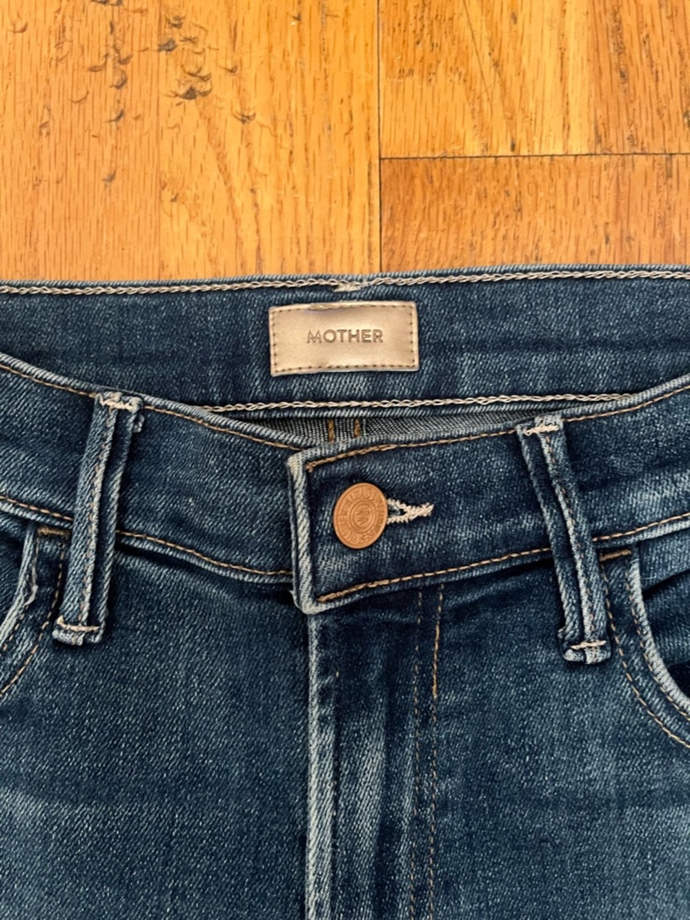 MOTHER denim the hustler ankle fray in home movies color (dark wash) - Picture 6 of 8